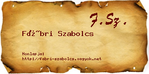 Fábri Szabolcs névjegykártya